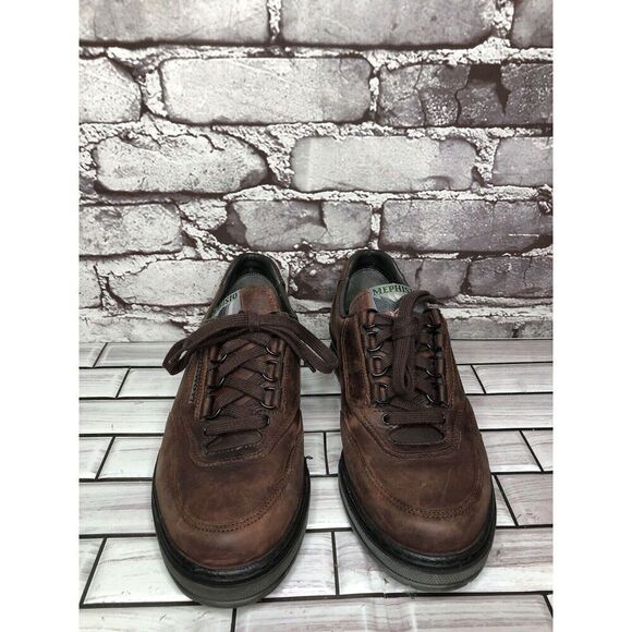 Mephisto Runoff Air-Jet System Brown Leather Sneaker Shoes Women’s Sz 8M US/39EU - Picture 16 of 16